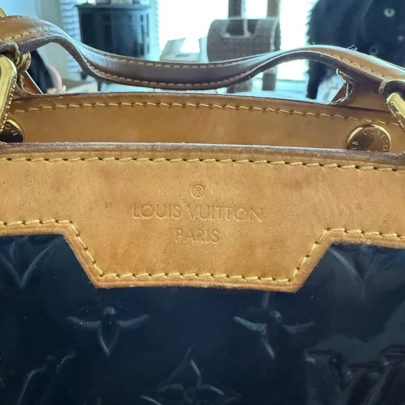 Authentic Louis Vuitton Dark Teal and Tan Vernis Women's Bag - Picture 10 of 11